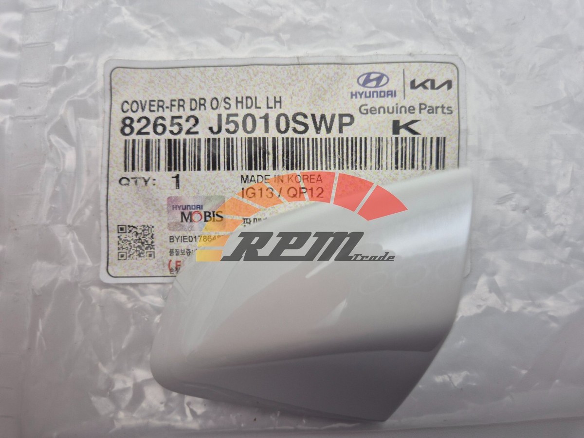 kg83③ Genuine OEM LH Door Catch Handle Cover SWP White Color For 2018