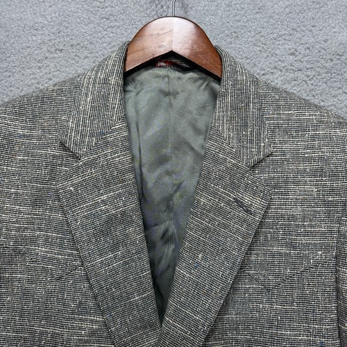 Larry Mahans Cowboy Collection Sport Coat Blazer Mens 44R Gray Horse Button USA - Picture 3 of 8