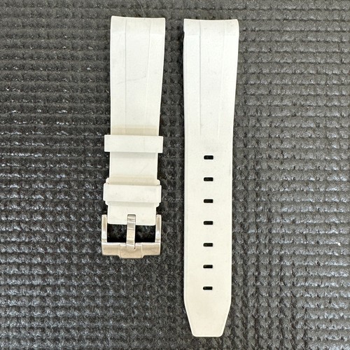20mm WHITE FKM Caoutchouc rubber Strap band Fits some Seiko Watches - Picture 3 of 6