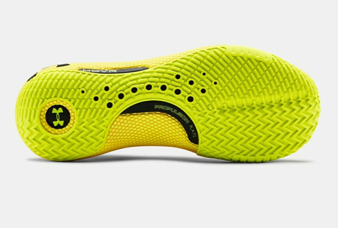Under Armour HOVR Havoc Mid Basketball Shoes Yellow White Mens Size 12 Athletic Under Armour HOVR Havoc 2 UA Taxi/Hi Vis Yellow/Black  main image 2