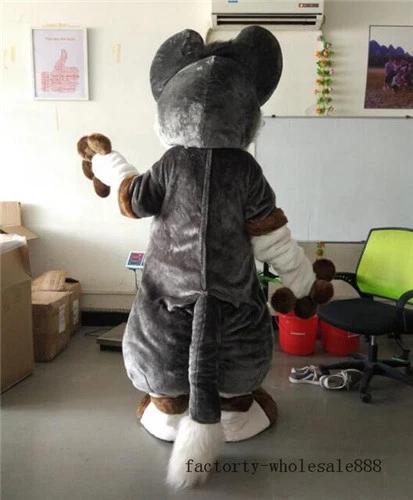 Halloween Largo Piel Gris Husky Perro Zorro Mascota Disfraz Juegos con disfraces Vestido de Fiesta Navidad Foto 3 de 3