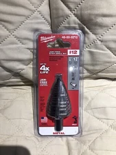 NEW IN PACKAGE Milwaukee (48-89-9212)   #12-Step Drill Bit 7/8 - 13/8 SHIPS FREE