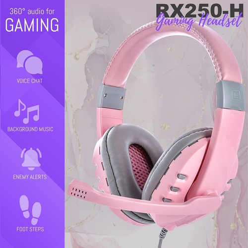 Orzly Pink Gaming Keyboard and Mouse Headset Mouse pad Wired LED RGB Bundle - Picture 7 of 8