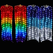 Belly Dance LED Fan Accessories Silk Fans LED Light 1 pair Belly Dancing Veil