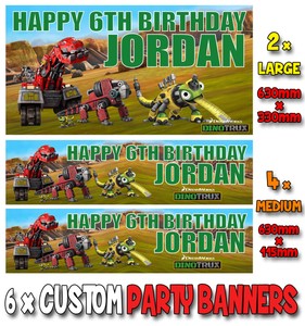 Bb104 6xthick Birthday Party Banners Personalised Childrens Trux