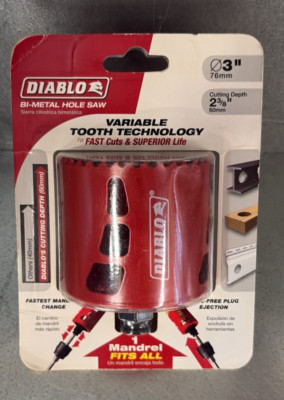 Diablo Tools 3'' Bi-Metal Hole Saw Quick Change *DHS3000