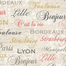Paris Fabric, BTY, C'est La Vie Words, PBS 120-13052, TheFabricEdge