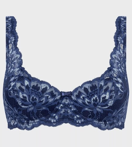 Triumph Amourette Charm WHP Blue Lace Underwired Bra UK 38E (R25) - Picture 3 of 3