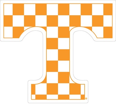UT TENNESSEE Vols Large 12'' Checkerboard Auto MAGNET