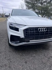 Front Mount Tow Hook License Plate Tag Bracket For Audi Q8 SQ8 RSQ8 2019-2025