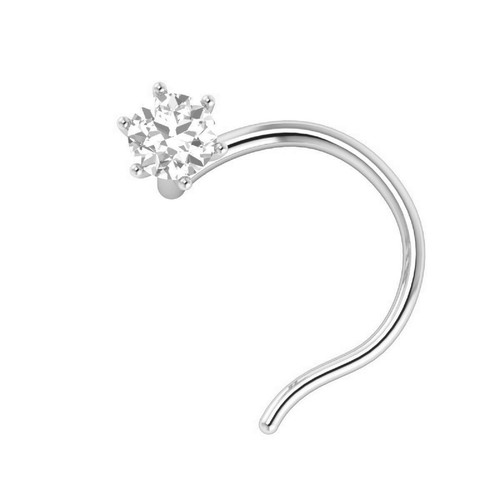 25g 14KT NATÜRLICHER DIAMANT NASENSTECKER IN MASSIV GOLD IN ALLEN GRÖßEN MIT ZERTIFIKAT - Bild 5 von 6