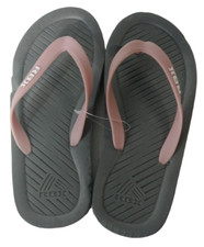 RBX Active Womens Core Summer Basic Printer Flip Flop Gray/Pink Size 3-4