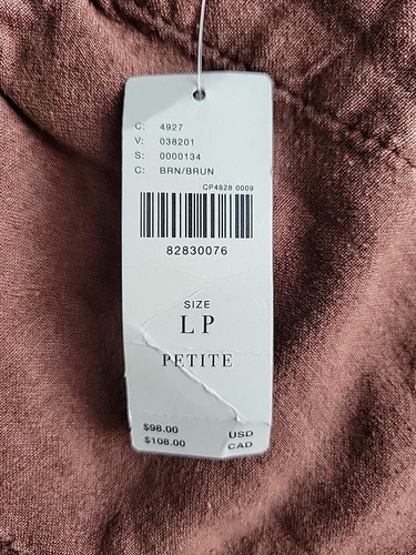 NWT Anthropologie Pilcro Womens Brown Linen Drawstring Pants | Size Large Petite - Picture 17 of 24