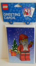 Lego Christmas Greeting Cards with Santa 3 Cards Per Package