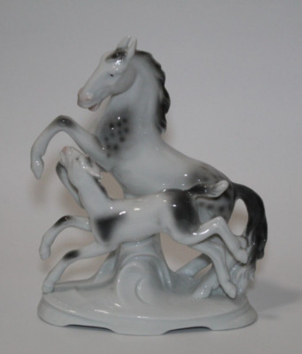 Wunderschöne Porzellan Pferde Figur Fasold & Stauch ''Probe Model''