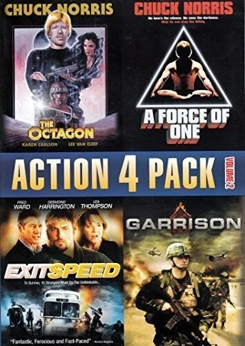 Octagon/A Force of One/Exitspeed/Garrison, 4 Pack (DVD, 2010) New, Chuck Norris