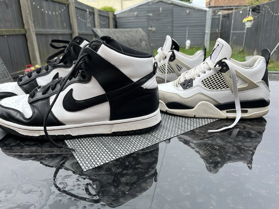 Size 10.5 - Nike Dunk High Black White, photo 1 of 5