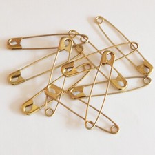 Safety PINS Size 4 (2 1/4") Gold Tone Bulk PK/100 Made in USA