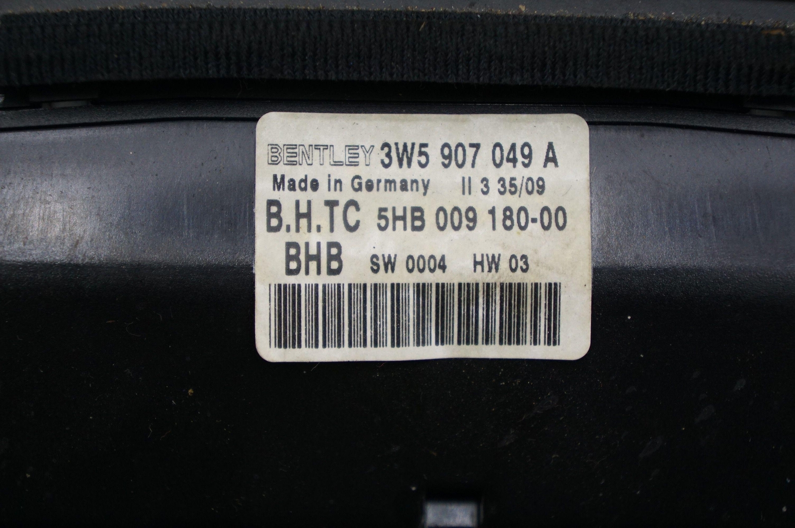 Rear Climate Control Heat AC Switch 3W5907049A Bentley Continental Flying Spur