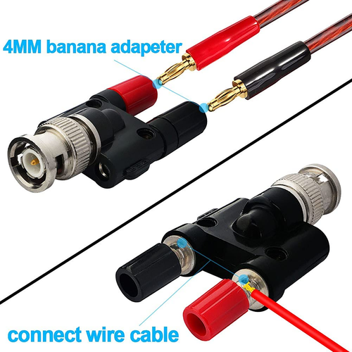 BNC Male to 4MM Banana Female Jack Binding Post Socket Binding Post RF Coax - Zdjęcie 10 z 10