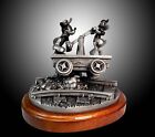 Rare! Disney Showcase 1995 Mickey & Donald "Riding the Rails" Fine Pewter Statue