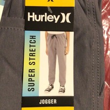 Hurley Boy's Elastic Waistband Performance Stretch Jogger, Gray size 18/20 NWT