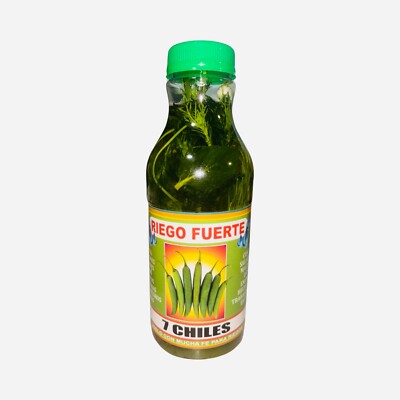 RIEGO FUERTE 7 Chiles Para Limpias Dinero Contra Envidia y Hechizos 1 LITER