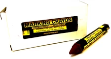 IRWIN STRAIT LINE RED MARKING CRAYON - LUMBER - WATERPROOF - 66401 - BOX OF 12