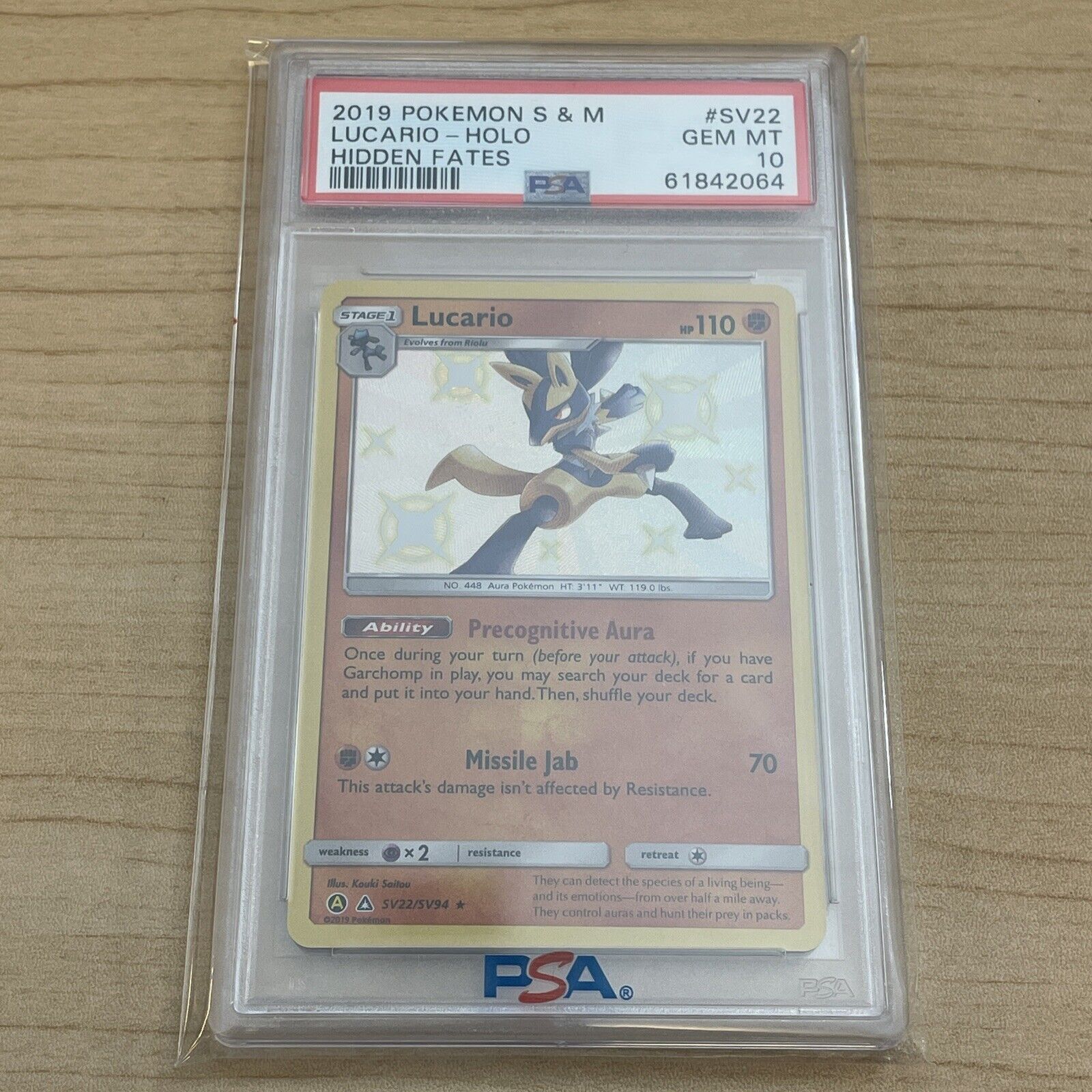 Mavin  Shiny Lucario SV22/SV94 Shiny Vault - Hidden Fates - English  Pokemon Card - NM