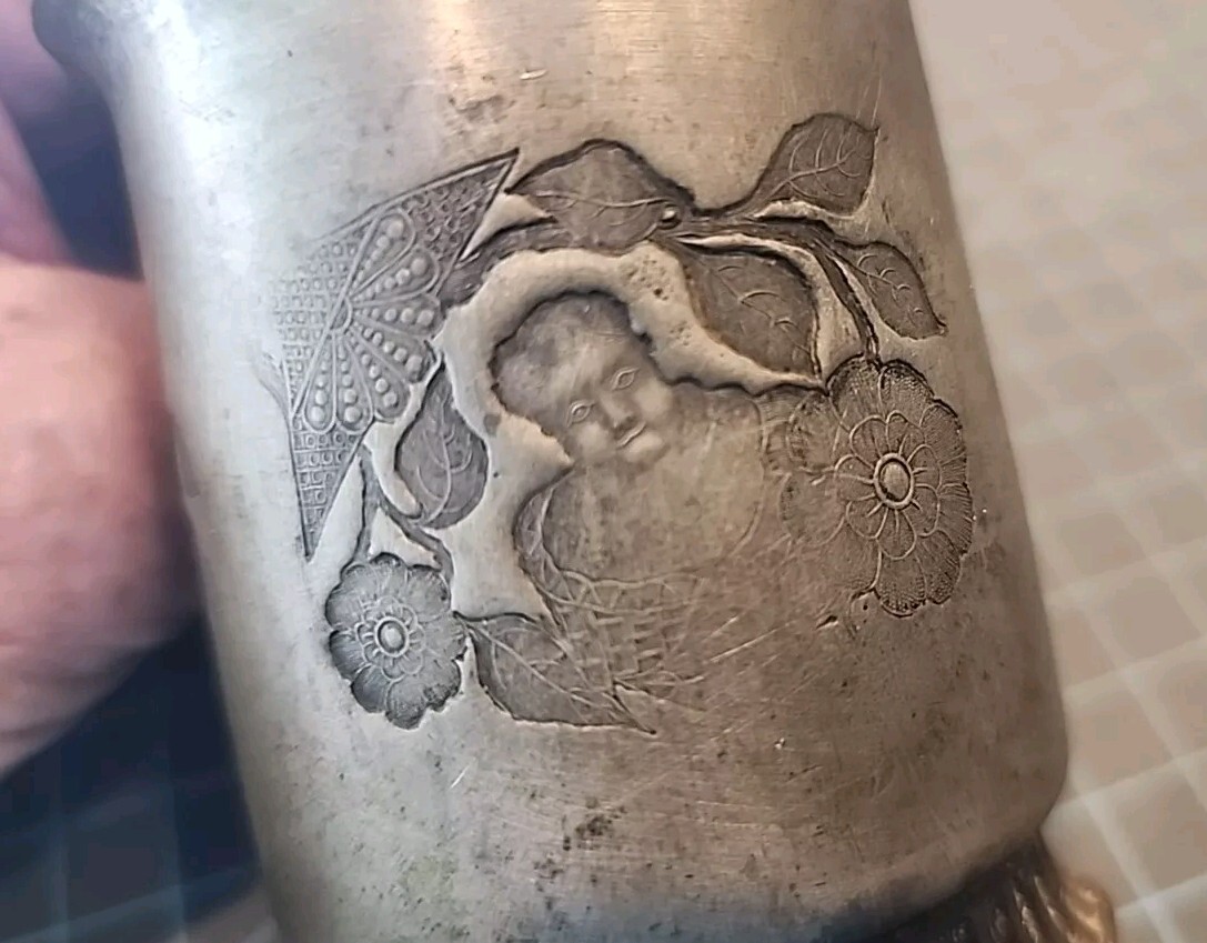 Early M.S. Benedict Mfg Co Quadruple Plate Creamer #597 Bead