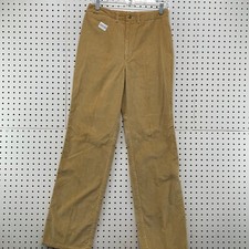 Vintage 70s Corduroy Pants Brown Mens Size fits 28x33 TALON Zipper