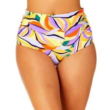 Anne Cole Ladies Convertible High Waist Swim Bottom Size S Seaway Grass W Navy