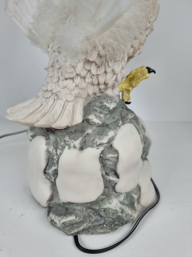 Vintage Glowing Flying Owl On a Rock Light 90's Multi Coloured Night Light - Imagen 18 de 21