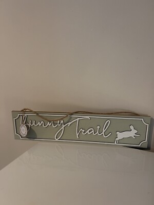 Türschild Osterhasenweg - Wandschild Hase aus Holz für Frühlingsdeko