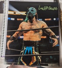 Luchasaurus Signed 8X10 AEW Color In Ring Photo 
