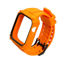 Silicone Rugged Watch Band for Apple 7 Series 45MM Orange
