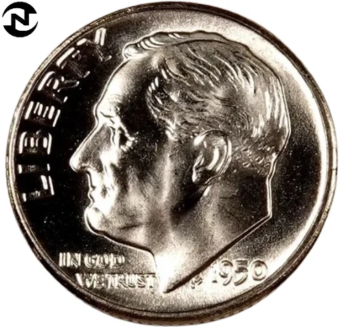 1950-S Roosevelt Dime ~ Gem BU (Full Torch - FT) ~ Key Date