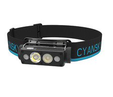 Cyanski HS6R LED 1400 Lumens Full Metal Triple Output Headlamp USB-C Recharge