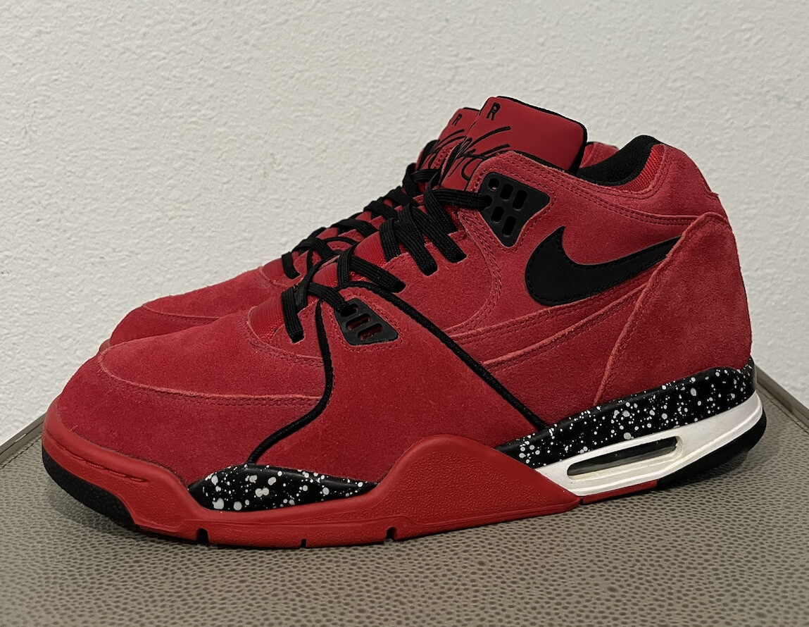 2014 Nike Air Flight 89 Red Suede Men display picture 3