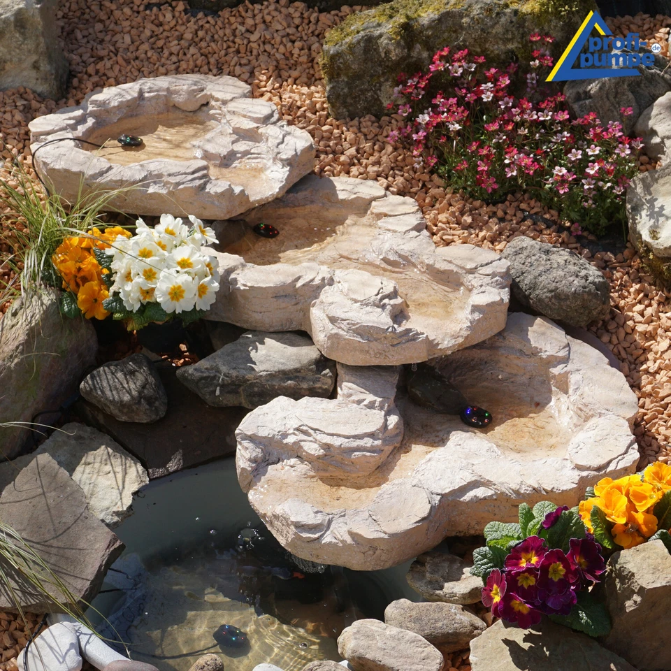 BACHLAUF WASSERFALL GARTENBRUNNEN WASSERSPIEL SCHALE BACHLAUFSCHALE TEICHPUMPE - Bild 3 von 4