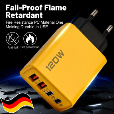 Für Xiaomi 120W Schnell Ladegerät Netzteil 6A USB-C Kabel Redmi Note10/11/12 DE