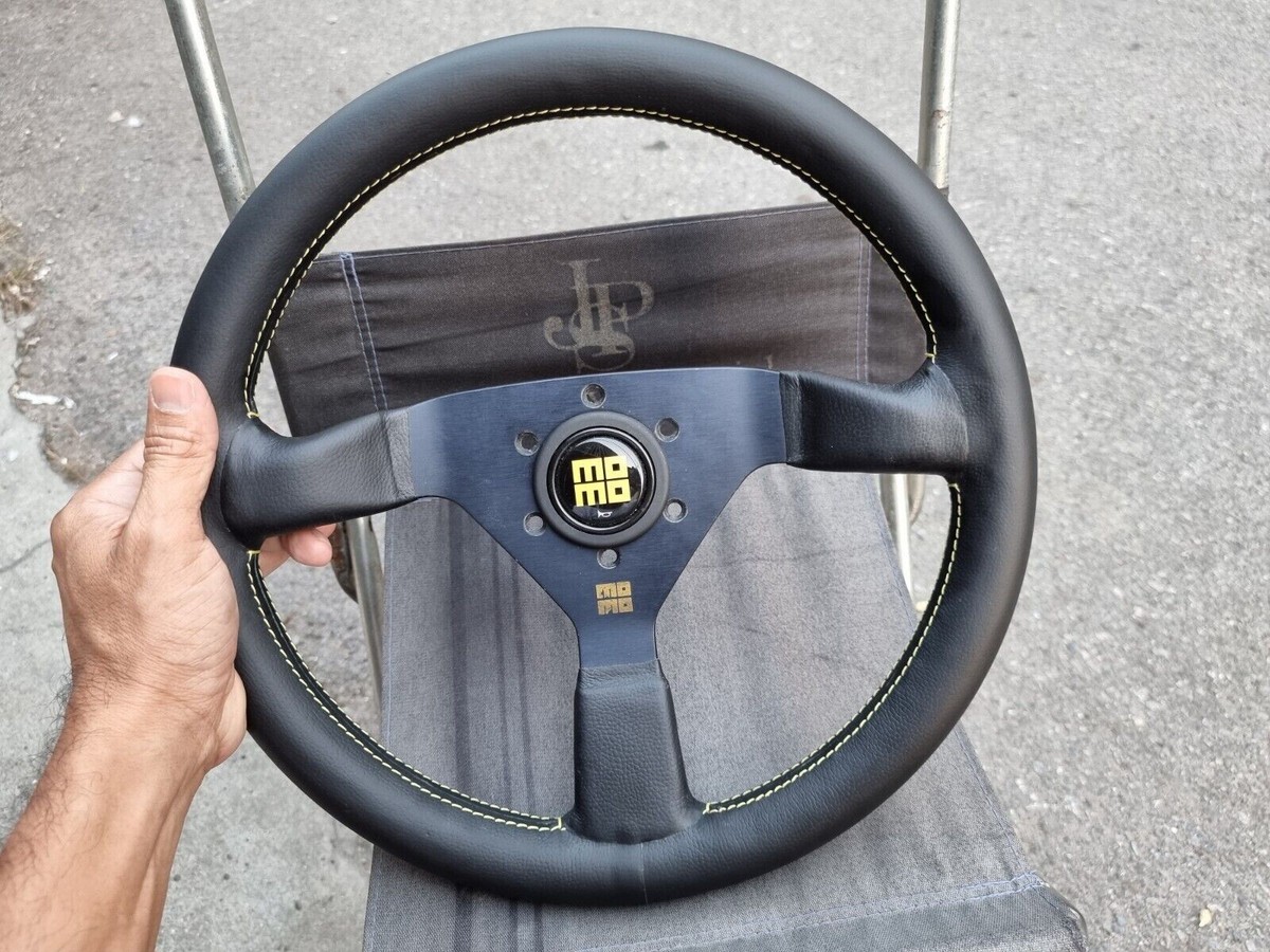 Rare 1990 MOMO Stacked Logo Steering Wheel Honda Toyota Mazda AE86