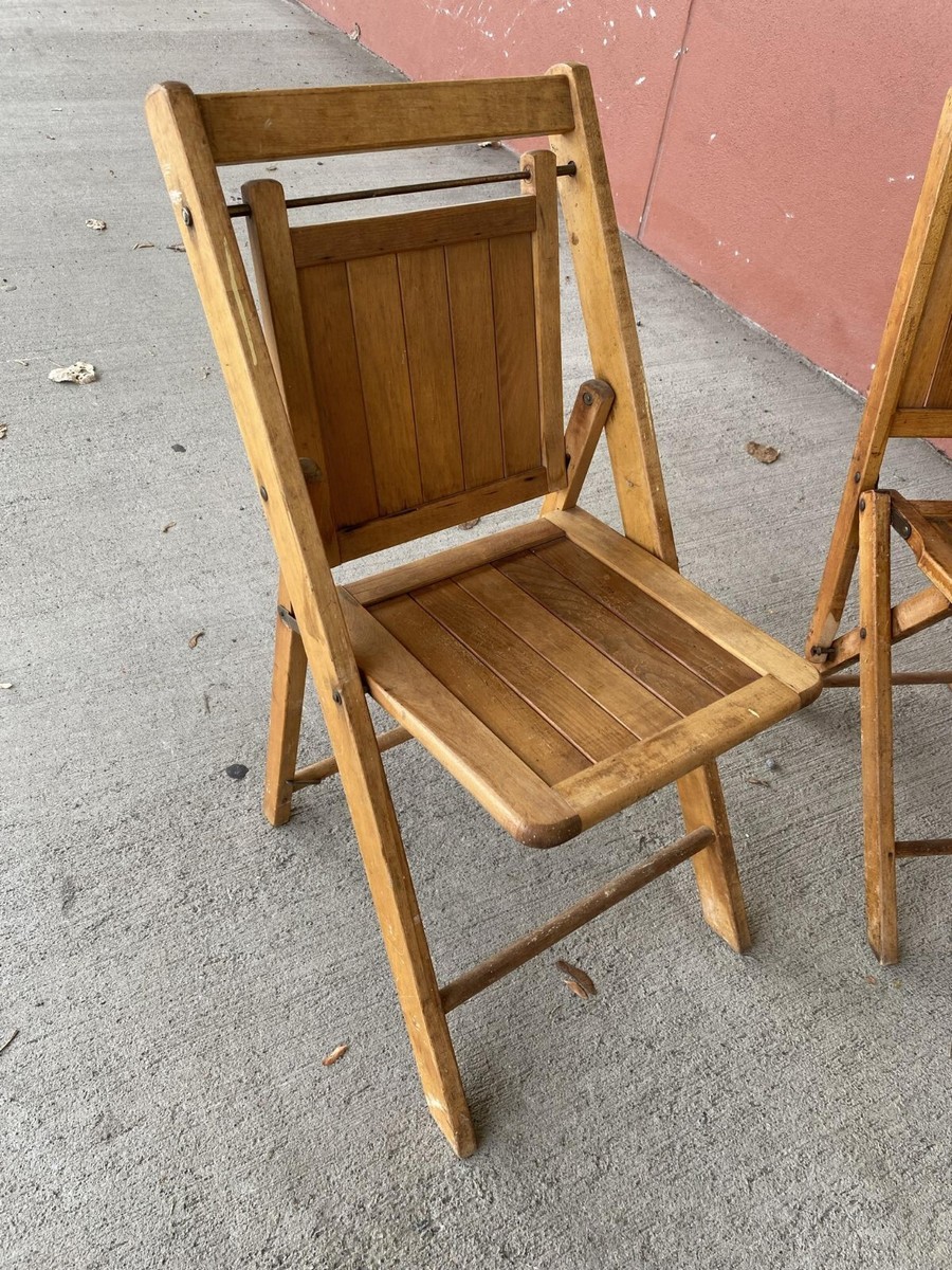 椅子 vintage folding chair Vintage Wood Folding Chair - Etsy