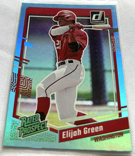 2023 Donruss Baseball Elijah Green Washington Nationals Holo Blue Rated Prospect