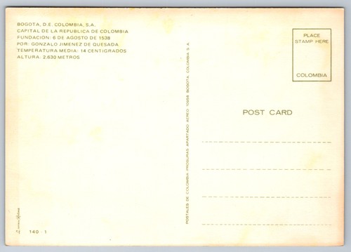 Postcard Bogota Colombia City Skyline Andes Mountains South America Panorama - Afbeelding 2 van 2