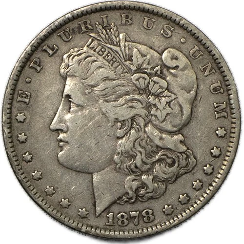 1878 7TF Morgan Silver Dollar $1 Very Fine VF+ Philadelphia