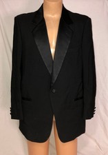 Vintage PIERRE CARDIN Men's Black Tuxedo Jacket size 46