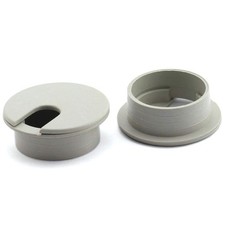 HJ Garden 2pcs 1-3/8 inch Desk Wire Cord Cable Grommets Hole Cover for Gray