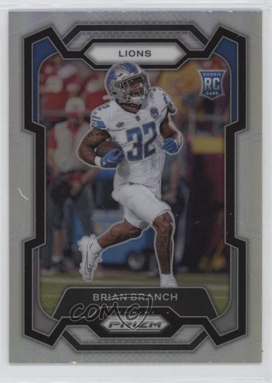 2023 Panini Prizm Rookies Silver Prizm Brian Branch #328 Rookie RC 00c5