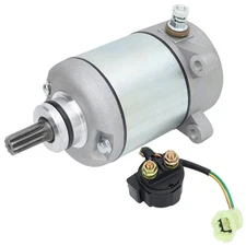 Starter Motor & Relay Fit For Honda Trx250Te Fourtrax Recon Es 2005-2007| Trx250